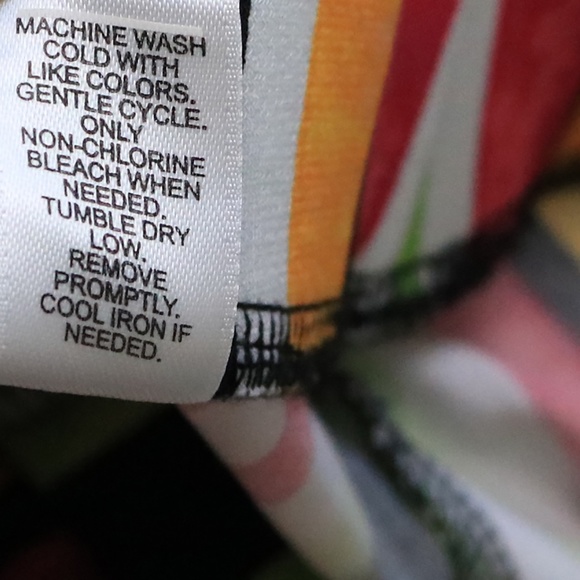 C Est 1946 Women Size M Colorful Stripe Stretch Pull On Wide Leg High Rise Pants - Picture 8 of 10